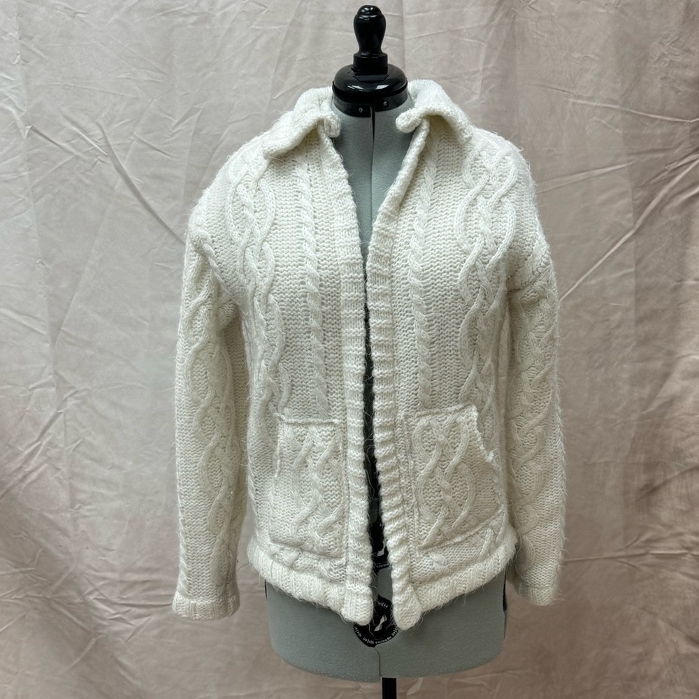 Cozy White Cable Knit Sweater